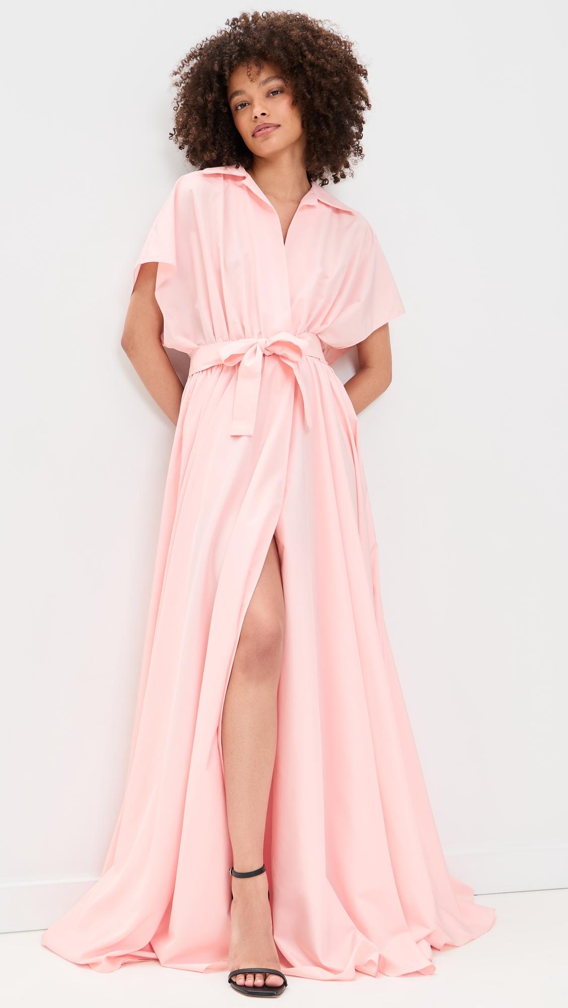 Belted Flared Shirt Dress by NORMA KAMALI