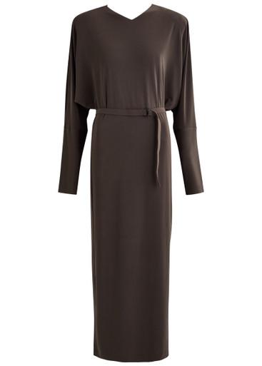Belted stretch-jersey maxi dress by NORMA KAMALI