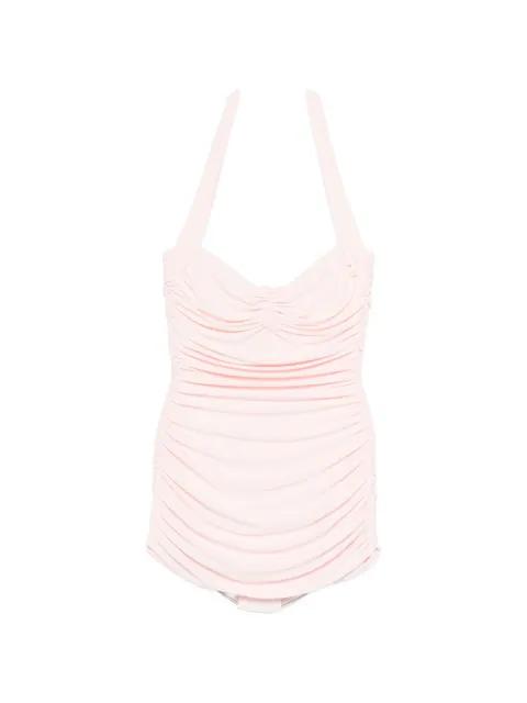 Bill Mio halterneck ruched swimsuit by NORMA KAMALI
