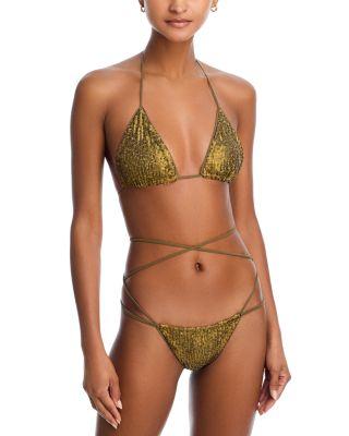 Criss Cross Bikini Top & Bottom Set by NORMA KAMALI