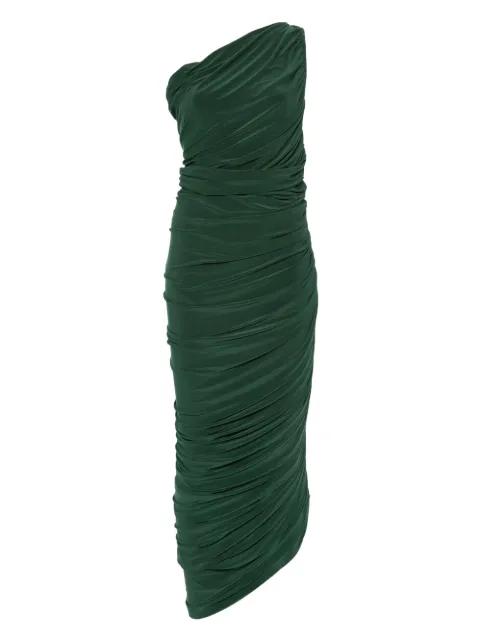 Diana one-shoulder draped midi dress by NORMA KAMALI