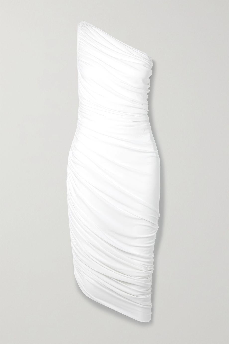 Diana one-shoulder ruched stretch-jersey dress by NORMA KAMALI