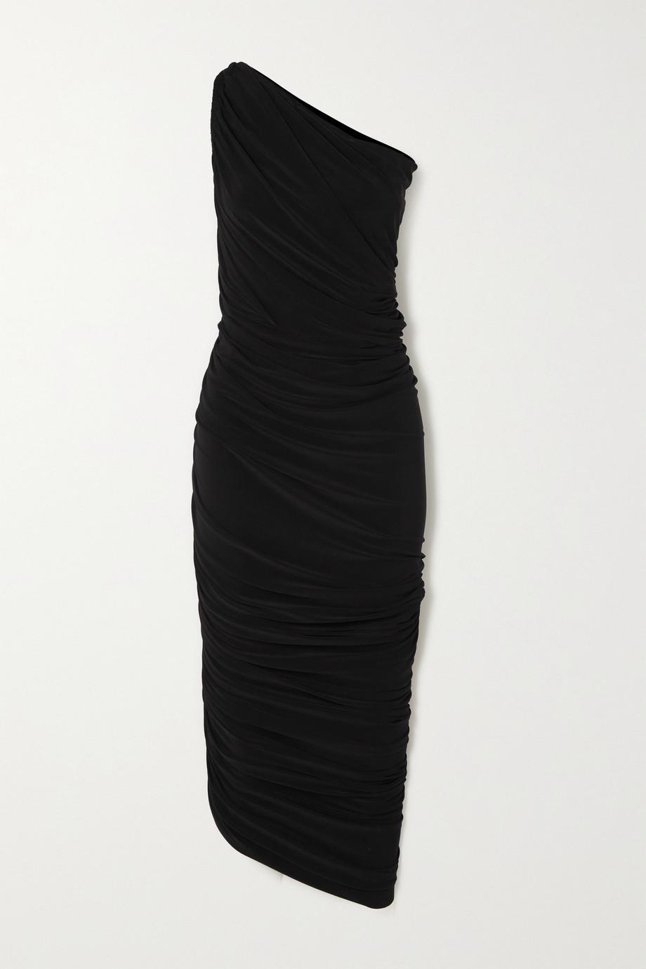 Diana one-shoulder ruched stretch-jersey gown by NORMA KAMALI