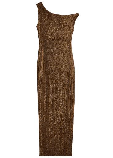 Draped sequin-embellished gown by NORMA KAMALI