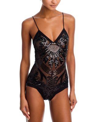 Embellished Slip Bodysuit by NORMA KAMALI