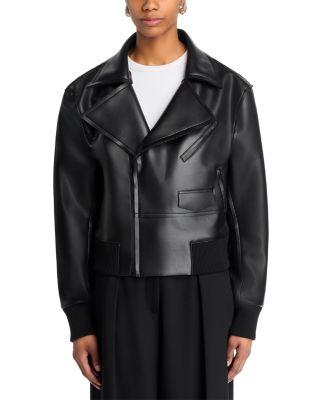 Faux Leather Moto Jacket by NORMA KAMALI