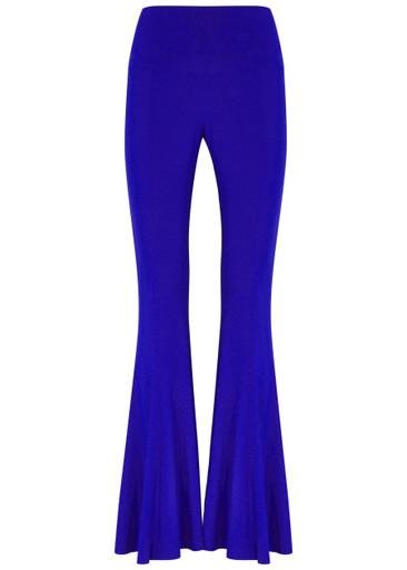 Fishtail flared stretch-jersey trousers by NORMA KAMALI