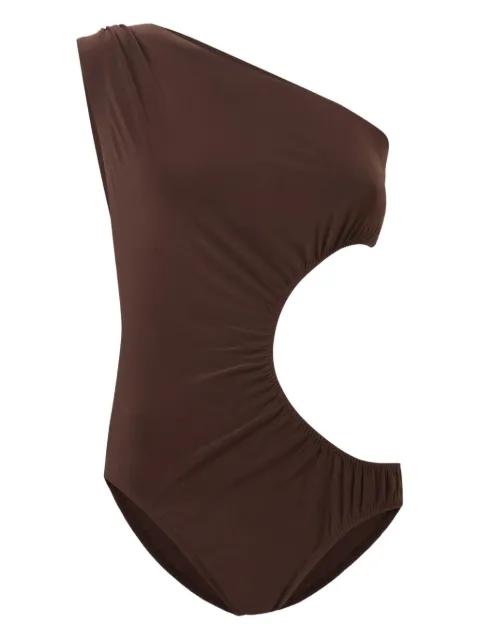 Mio Sunburst one-shoulder cut-out swimsuit by NORMA KAMALI