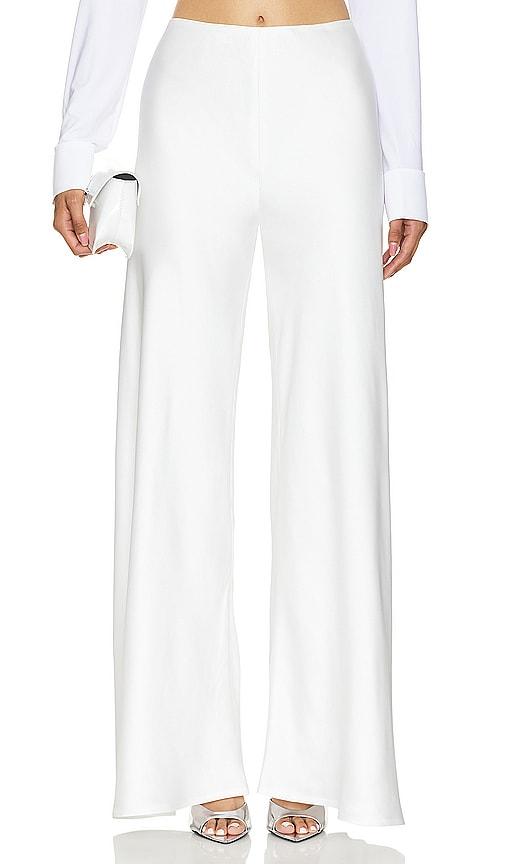 Norma Kamali Bias Elephant Pant in White by NORMA KAMALI