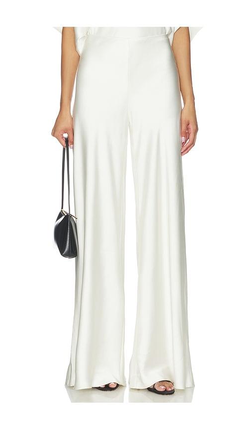 Norma Kamali Bias Elephant Pant in White by NORMA KAMALI