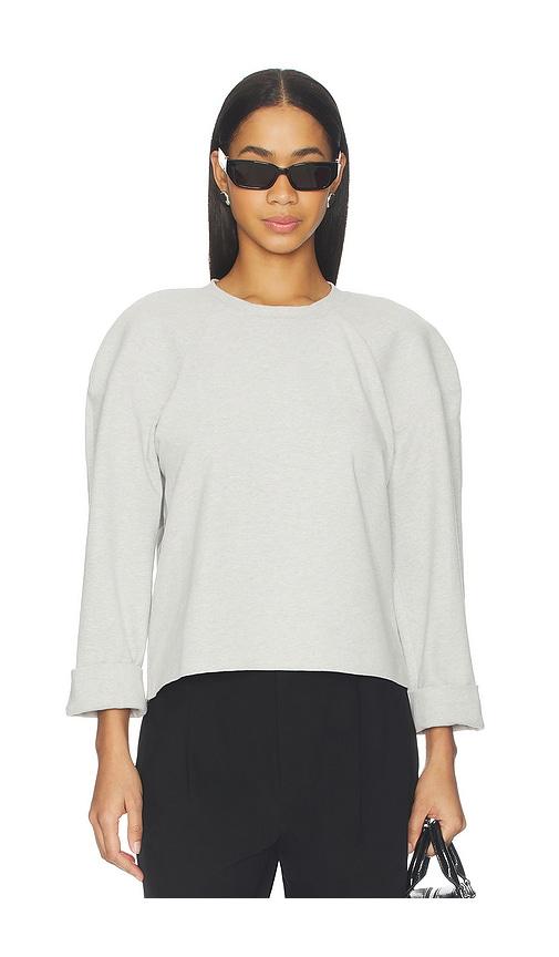 Norma Kamali Bomber 1980s Sweatshirt in Grey by NORMA KAMALI