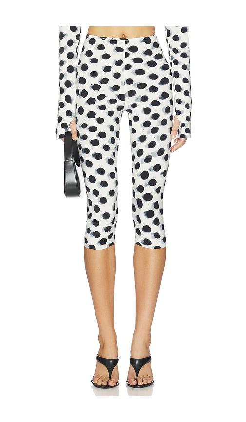 Norma Kamali Capri Legging in Black,White by NORMA KAMALI