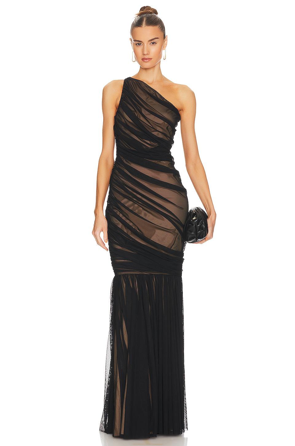 Norma Kamali Diana Fishtail Gown in Black by NORMA KAMALI