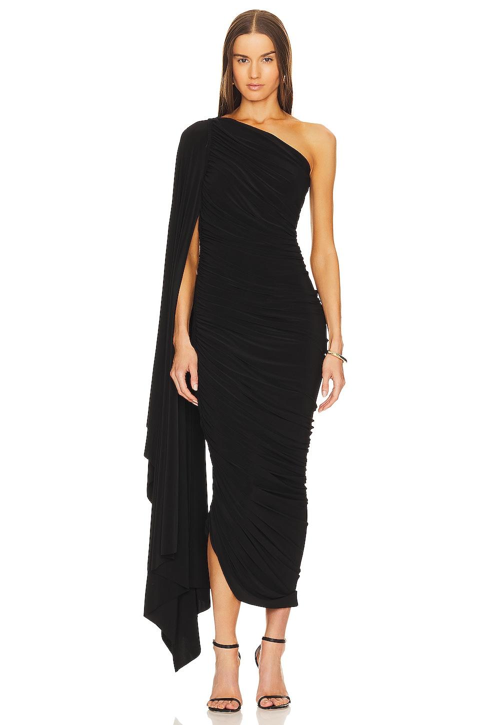 Norma Kamali Diana Gown W/ Sleeve in Black by NORMA KAMALI