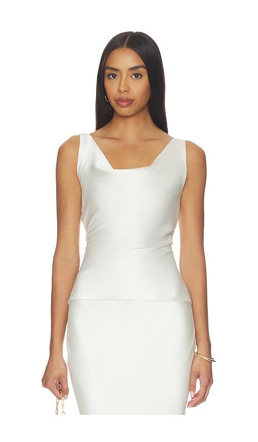 Norma Kamali Maria Top in White by NORMA KAMALI