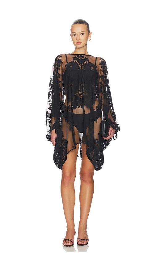 Norma Kamali Mini Caftan in Black by NORMA KAMALI