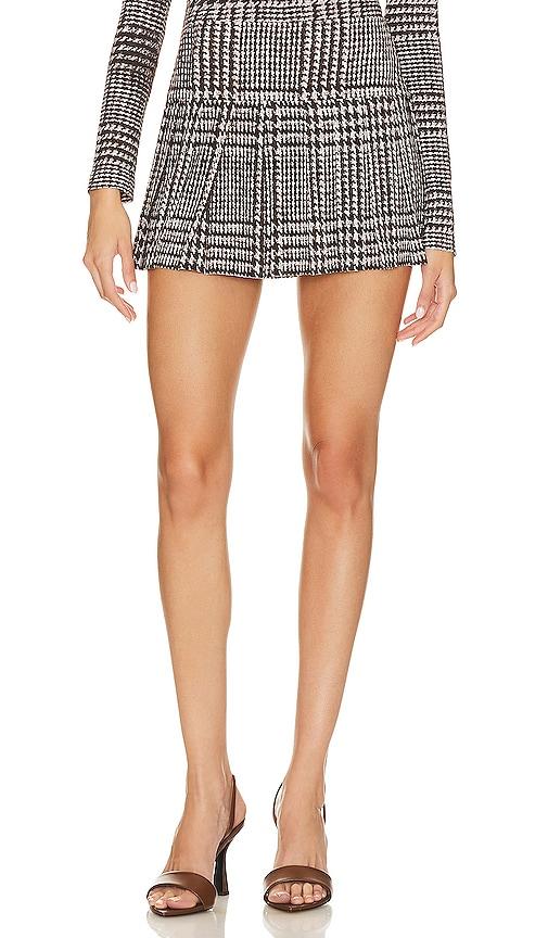 Norma Kamali Pleated Micro Skirt in Chocolate by NORMA KAMALI