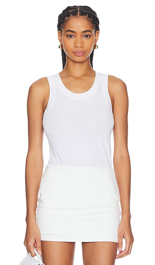 Norma Kamali Racer Tee in White by NORMA KAMALI