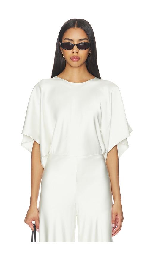 Norma Kamali Reverse Obie Bodysuit in White by NORMA KAMALI
