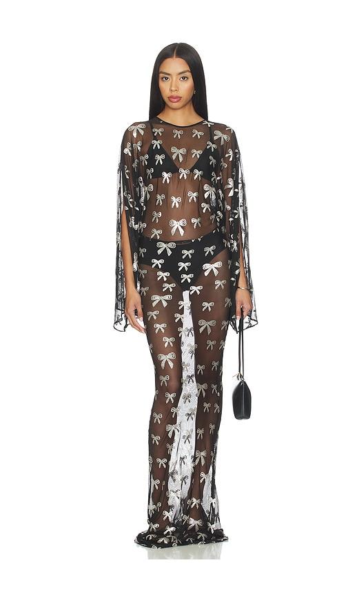Norma Kamali Reverse Obie Gown With Long Sleeve in Black by NORMA KAMALI