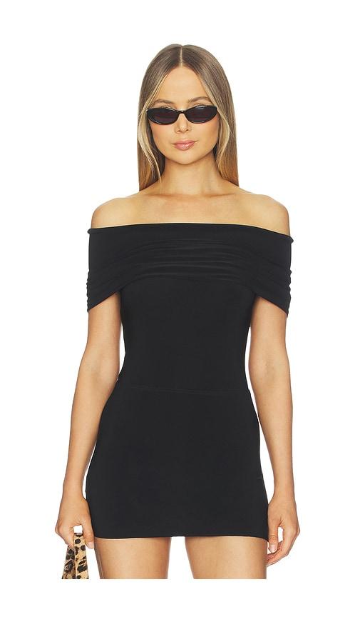 Norma Kamali Sleeveless Cowl Neck Hooded Bodysuit in Black by NORMA KAMALI