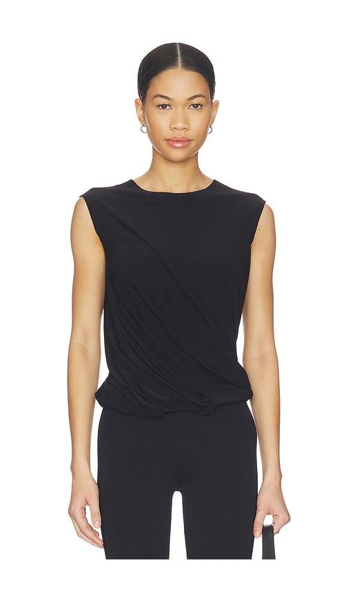 Norma Kamali Sleeveless Twist Top in Black by NORMA KAMALI