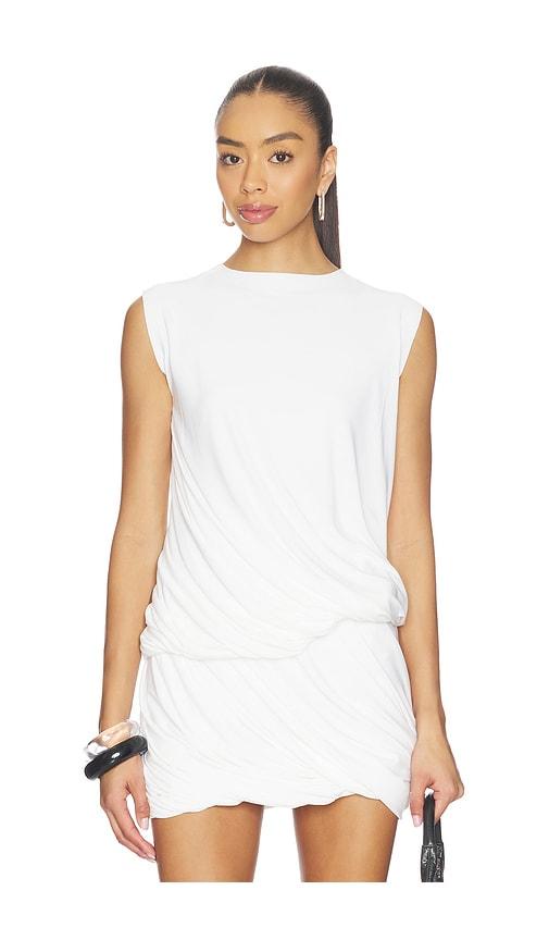 Norma Kamali Sleeveless Twist Top in White by NORMA KAMALI