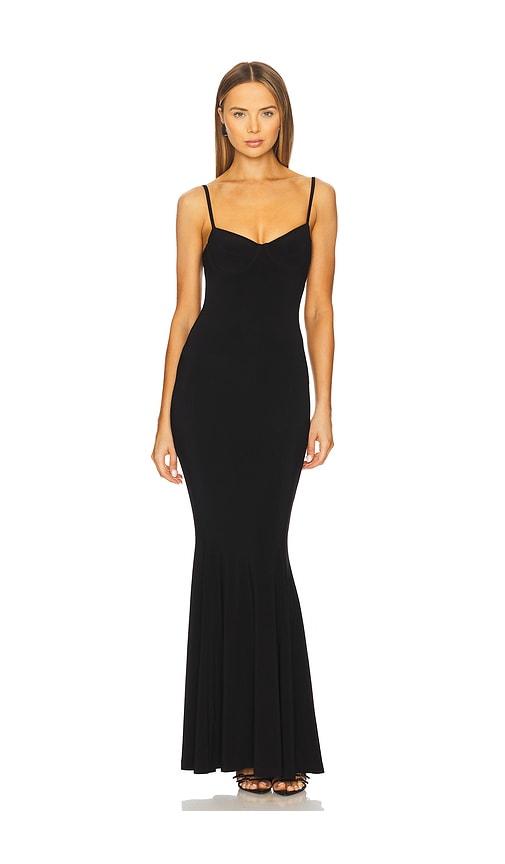 Norma Kamali Underwire Fishtail Gown in Black by NORMA KAMALI