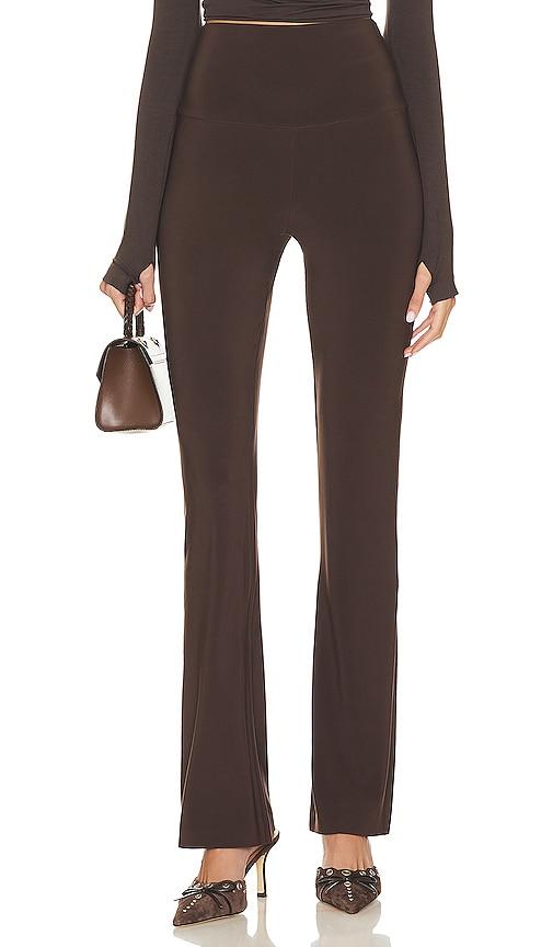 Norma Kamali x Lifestyle Boot Pant in Chocolate by NORMA KAMALI