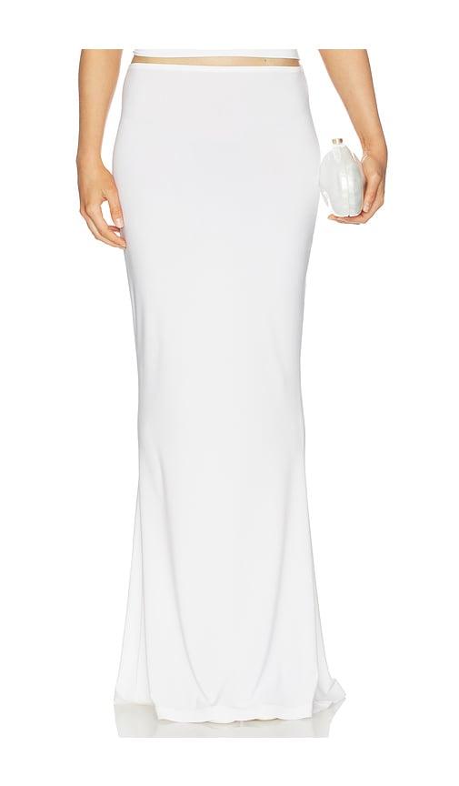 Norma Kamali x Lifestyle Obie Long Skirt in White by NORMA KAMALI