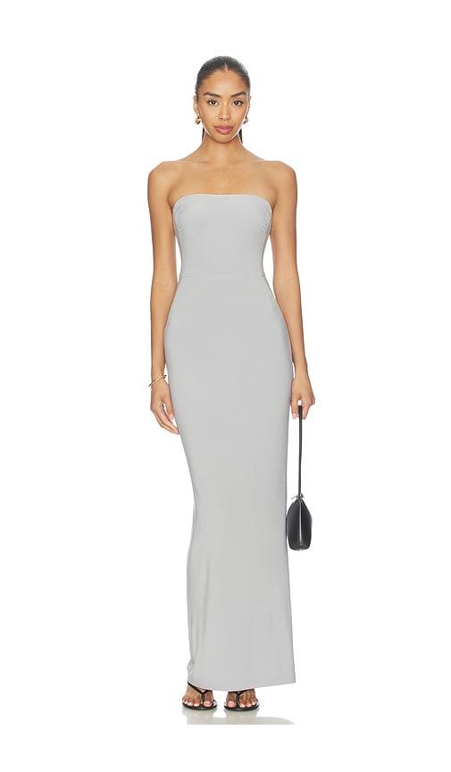 Norma Kamali x Lifestyle Strapless Long Dress in Grey by NORMA KAMALI