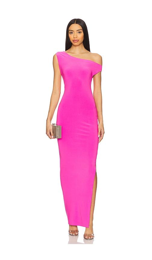 Norma Kamali x REVOLVE Drop Shoulder Fitted Gown in Pink by NORMA KAMALI