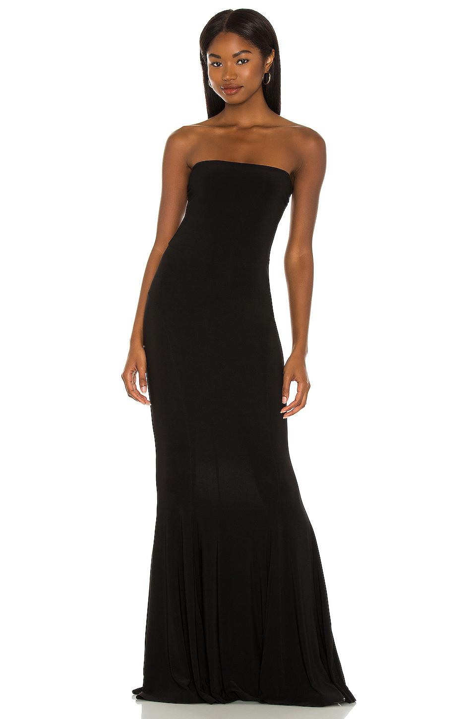 Norma Kamali x REVOLVE Strapless Fishtail Gown in Black by NORMA KAMALI