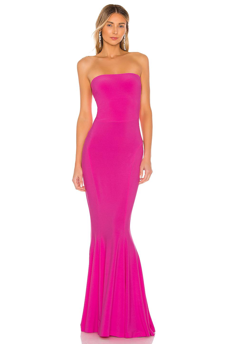 Norma Kamali x REVOLVE Strapless Fishtail Gown in Pink by NORMA KAMALI