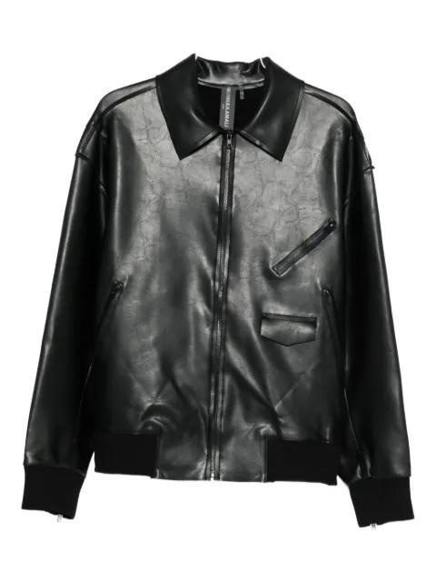 Norma faux-leather shirt jacket by NORMA KAMALI