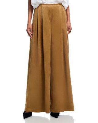 Pleated Wide Leg Pants by NORMA KAMALI