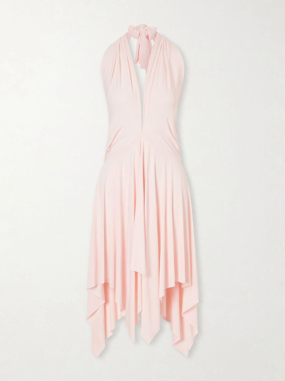 Pleated stretch-jersey mini dress by NORMA KAMALI