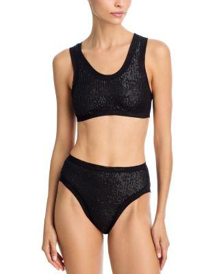 Racer Swim Bra Bikini Top & Bottom by NORMA KAMALI