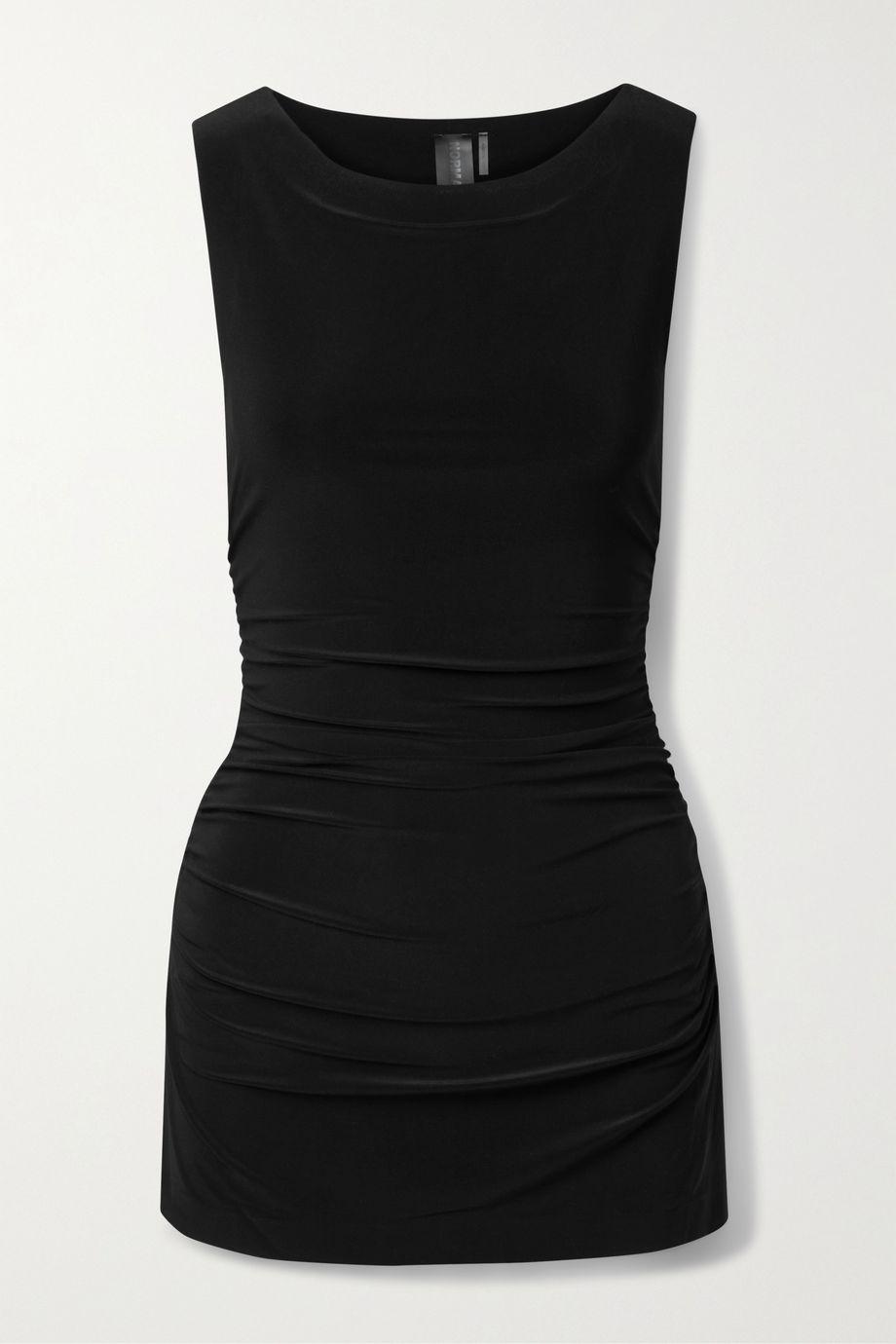 Ruched stretch-jersey mini dress by NORMA KAMALI