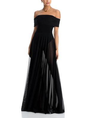 Sleeveless Cowl Neck Flared Gown by NORMA KAMALI