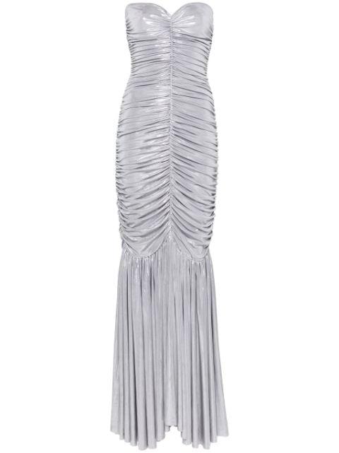 Slinky ruched fishtail gown by NORMA KAMALI
