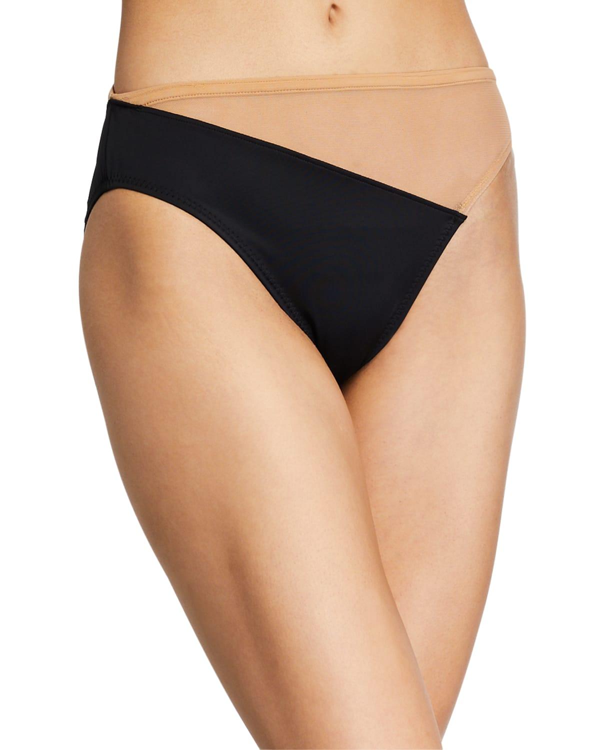Snake Mesh High-Waist Bikini Bottom by NORMA KAMALI
