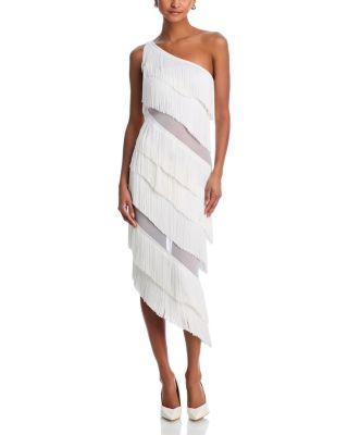Spliced One Shoulder Mid Calf Dress by NORMA KAMALI