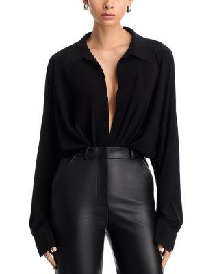 Super Oversized Boyfriend Shirt Bodysuit by NORMA KAMALI