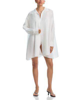 Super Oversized Shirt Dress Swim Cover-Up by NORMA KAMALI