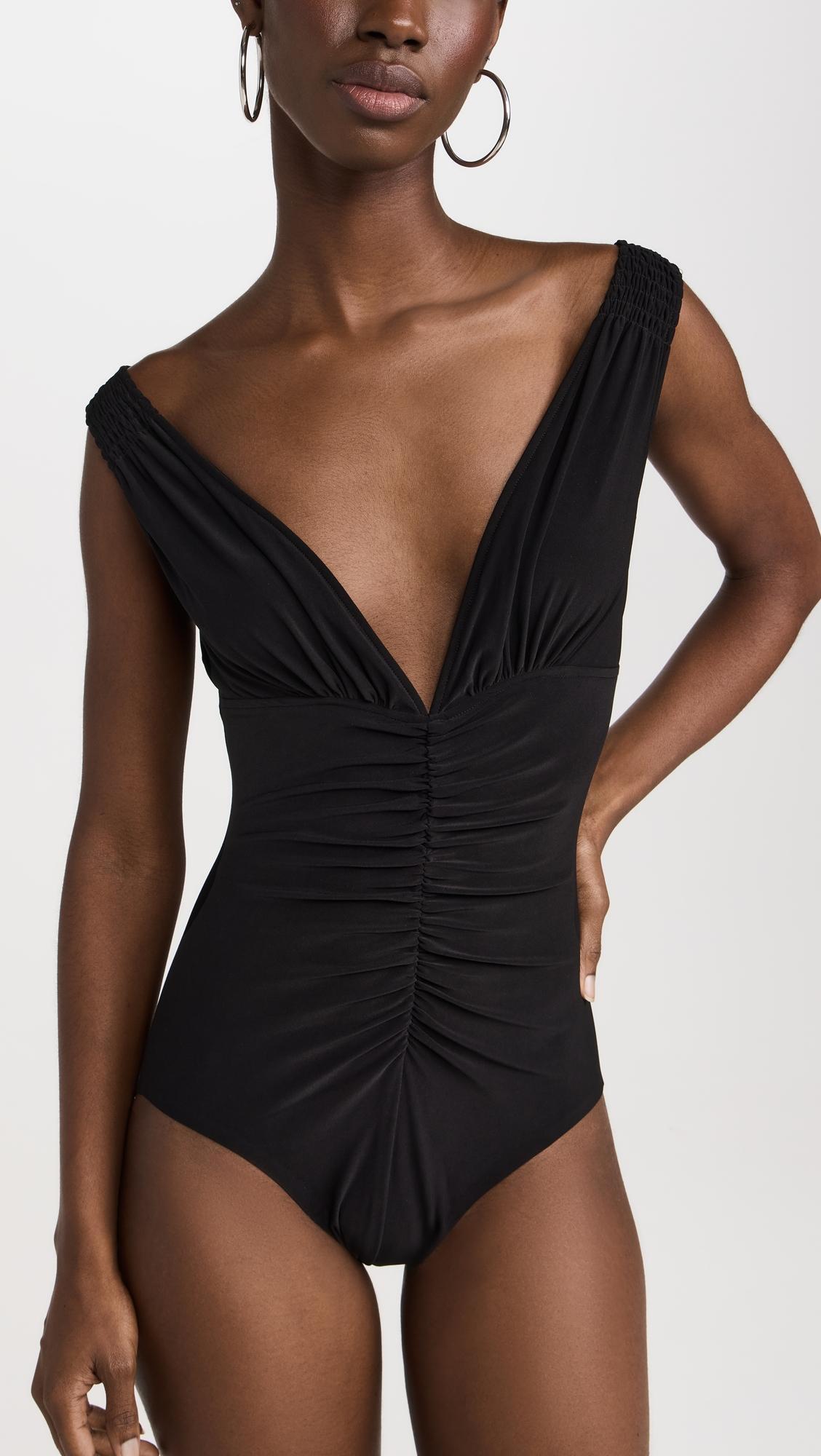 Tara Shirred Front Mio One Piece by NORMA KAMALI