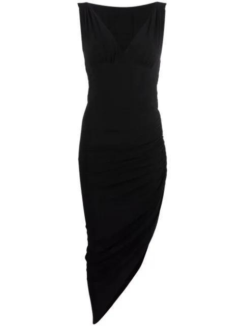 Tara side drape asymmetric gown by NORMA KAMALI