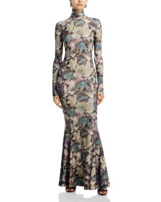 Turtleneck Fishtail Gown by NORMA KAMALI