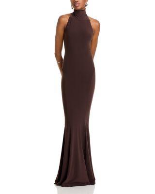 Turtleneck Halter Gown by NORMA KAMALI