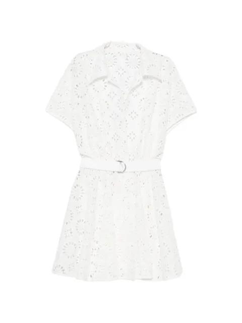 broderie-anglaise belted dress by NORMA KAMALI
